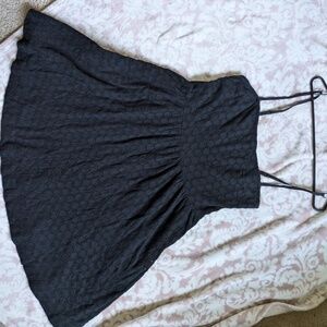 Garnet Hill Black Eyelet Dress